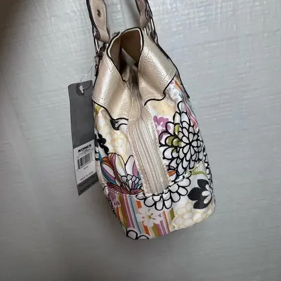 Rosetti Vegan Purse twist handle shoulder bag floral flower - Picture 9 of 16